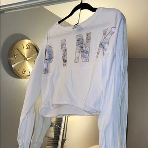 PINK white long sleeve